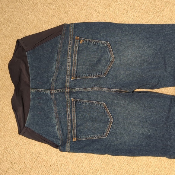 NWT Madewell Maternity Over the Belly Skinny Jeans Coronet Dark Wash - Picture 4 of 6